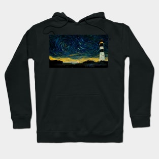 Cape Hatteras Lighthouse like starry night Hoodie